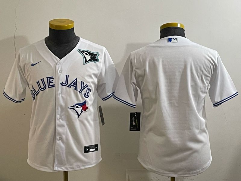 Youth 2025 Toronto Blue Jays Blank White Game Nike MLB Jersey style 014->youth mlb jersey->Youth Jersey